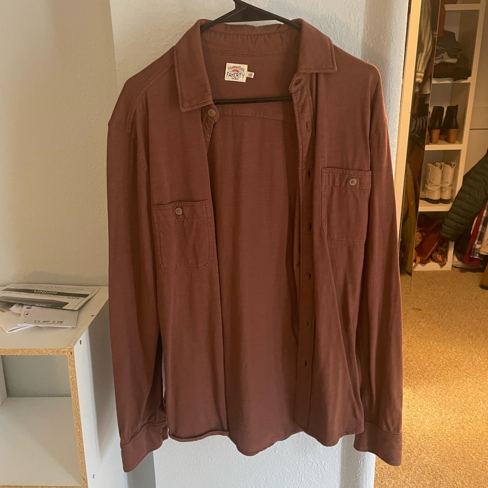 Faherty T Shirt Material button down